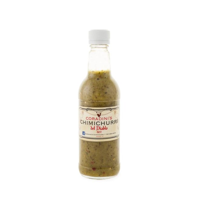 Bottle of artisan Chimichurri sauce