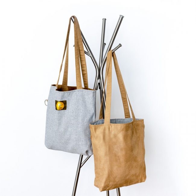 Recycled reversible shopping bags